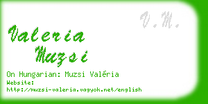 valeria muzsi business card